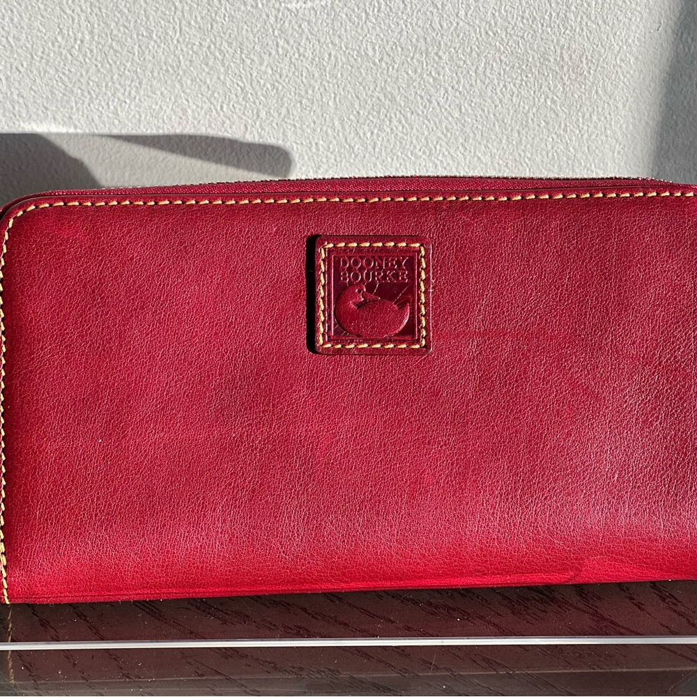 Dooney & Bourke Bordeaux Florentine Large Zip Around Wristlet